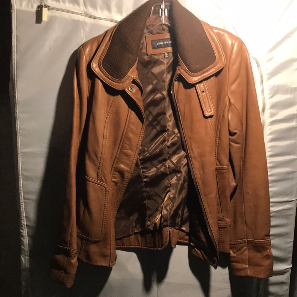 Camel leather jacket